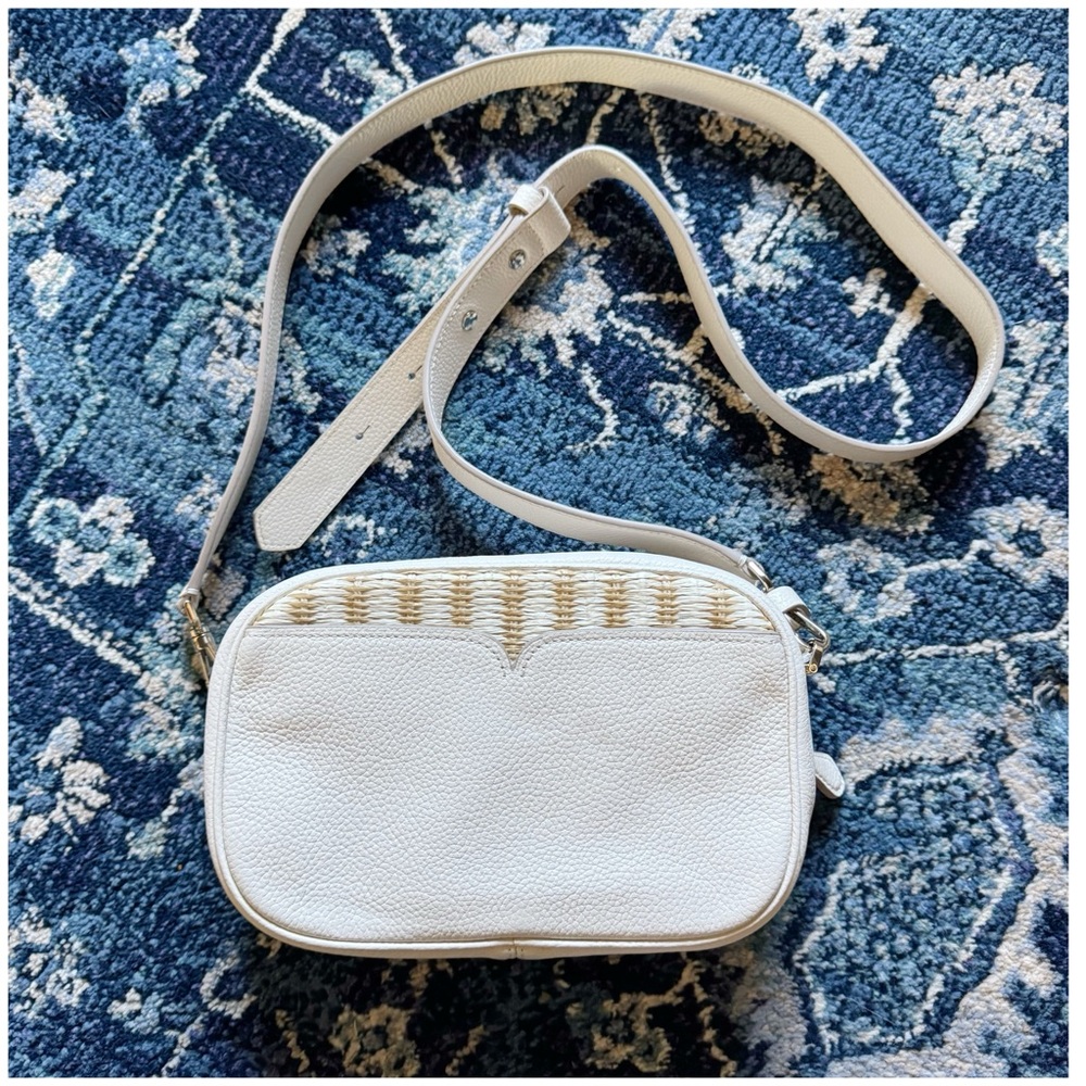 NWOT Kate Spade Astrid Straw Camera Bag Crossbody - Picture 6 of 16